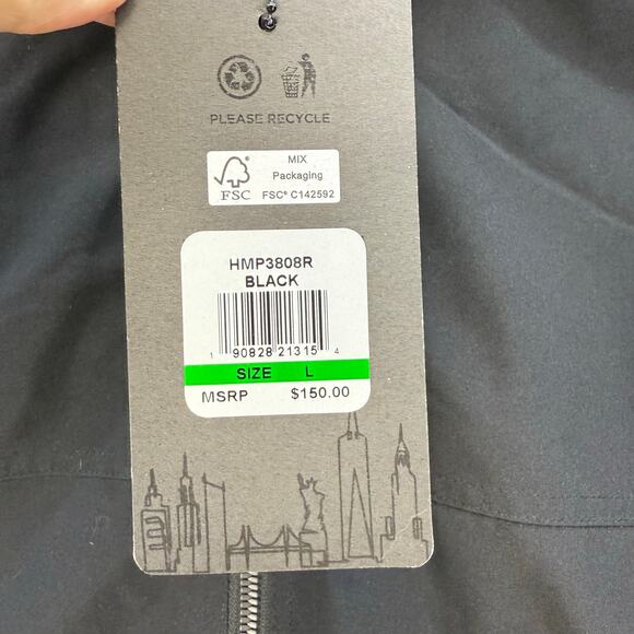 Hawke & Co Outfitter Performance Jacket Men's L Black Grey Fleece Lined NWT - Picture 9 of 15